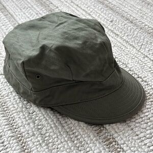 US Army HBT Fatigue Hat Cap WWII, Dated 1943, Herringbone, Size XL VTG